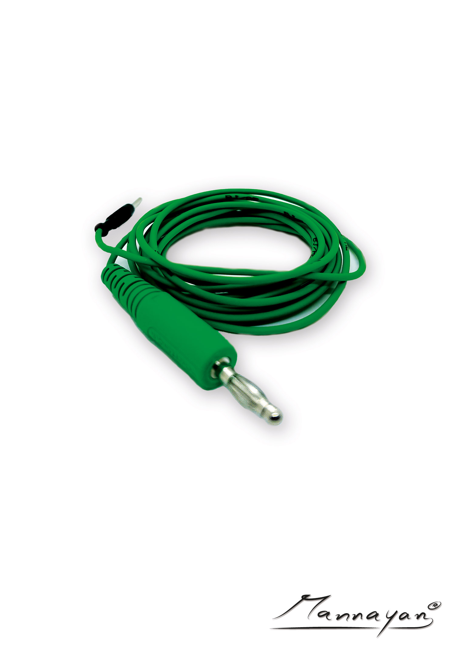 Kabel (2,5 m) mit Druckknopfadapter für Stoff-/ Flächenelektrode (grün)