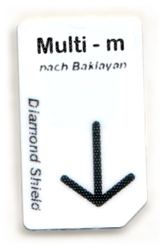 Multi - m Chipcard nach Baklayan für Diamond Shield Zapper