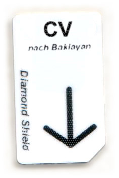 CV - m čip kartica CV Chipcard nach Baklayan für Diamond Shield Zapper