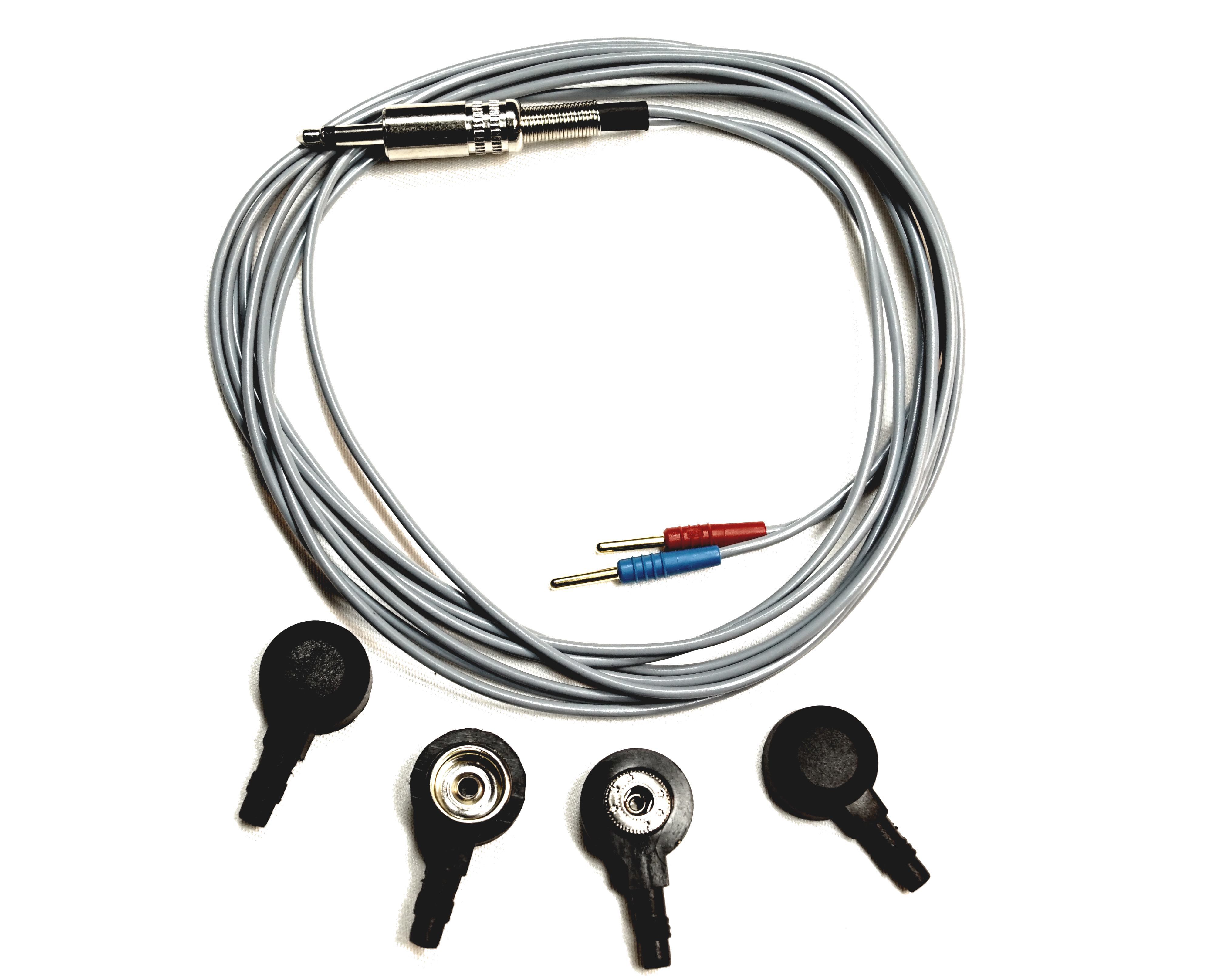 Elektroden - Doppelkabel inklusive Druckknopfadapter