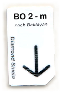 BO2 - Čip kartica BO 2 - m Chipcard nach Baklayan für Diamond Shield Zapper