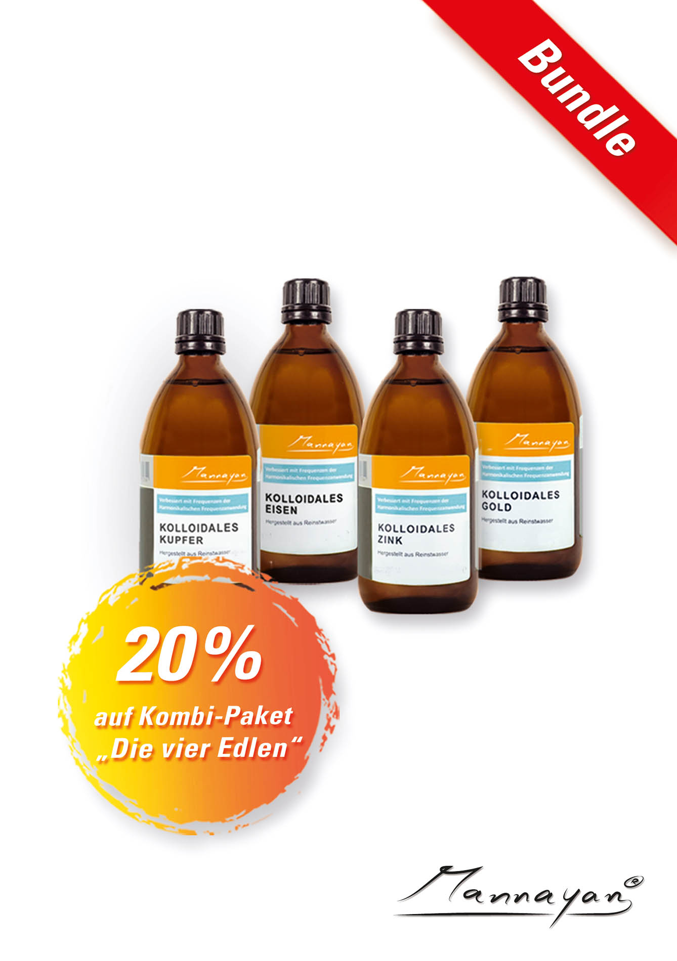 Colloid Bundle: The Four Nobles (Copper | Gold | Zinc | Iron)