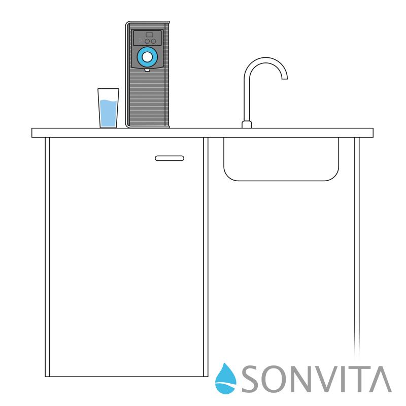 PURA UP, Umkehrosmose Wasserfilter, Auftischanlage